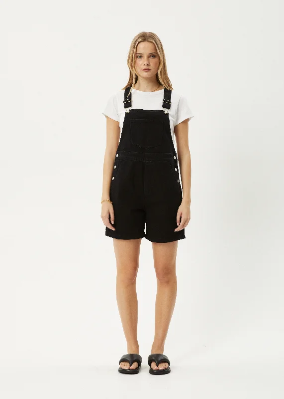 Women jumpsuits with fringe accents for a bohemian and fun - loving styleAFENDS Womens Lil Louis - Denim Overall - Washed Black Women jumpsuits with fringe accents for a bohemian and fun - loving styleAFENDS Womens Lil Louis - Denim Overall - Washed Black
