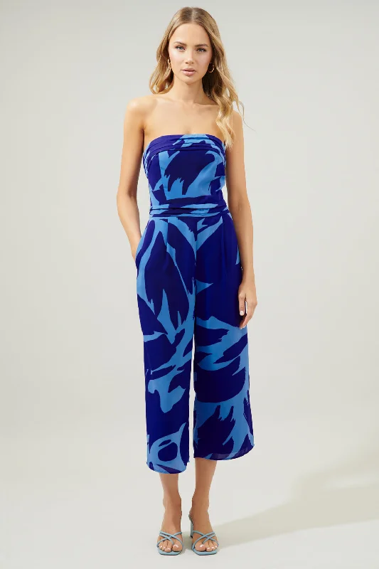 Satin women jumpsuits for a luxurious and elegant feelBig Wave Free Flow Strapless Pleated Cropped Jumpsuit Satin women jumpsuits for a luxurious and elegant feelBig Wave Free Flow Strapless Pleated Cropped Jumpsuit