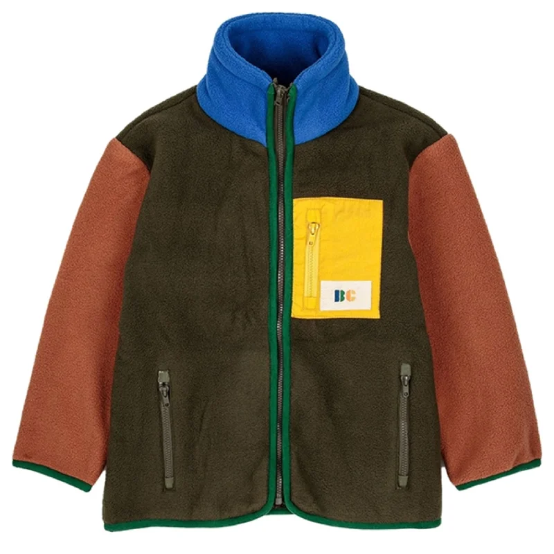 Women's shearling - lined suede jackets for ultimate warmth and luxuryBobo Choses Khaki Color Block Polar Fleece Jacket Women's shearling - lined suede jackets for ultimate warmth and luxuryBobo Choses Khaki Color Block Polar Fleece Jacket