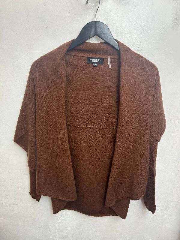 Women's military - style jackets with epaulets for a tough and fashionable appearanceBrown Organic Circle Cardigan Women's military - style jackets with epaulets for a tough and fashionable appearanceBrown Organic Circle Cardigan