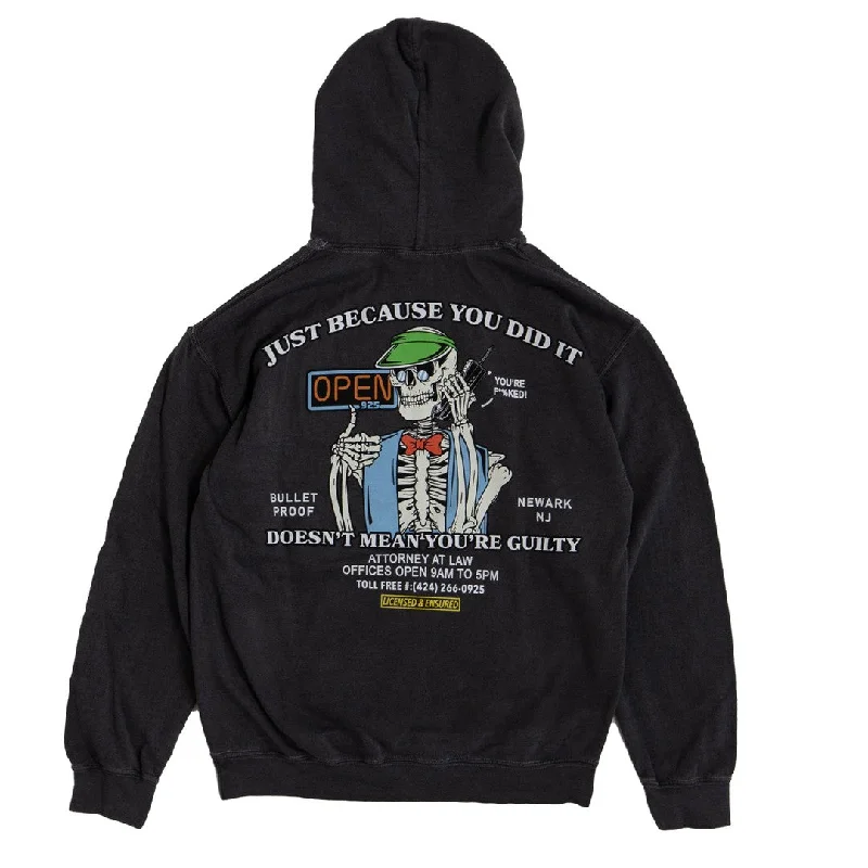 Women's long - sleeve cropped sweatshirt with ribbed cuffs for a snug fitBullet Proof Hoodie Pigment Black Women's long - sleeve cropped sweatshirt with ribbed cuffs for a snug fitBullet Proof Hoodie Pigment Black