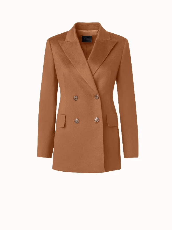 Women's moto jackets with a lace - up front for a unique and stylish touchCashmere Double-Breasted Jacket Women's moto jackets with a lace - up front for a unique and stylish touchCashmere Double-Breasted Jacket