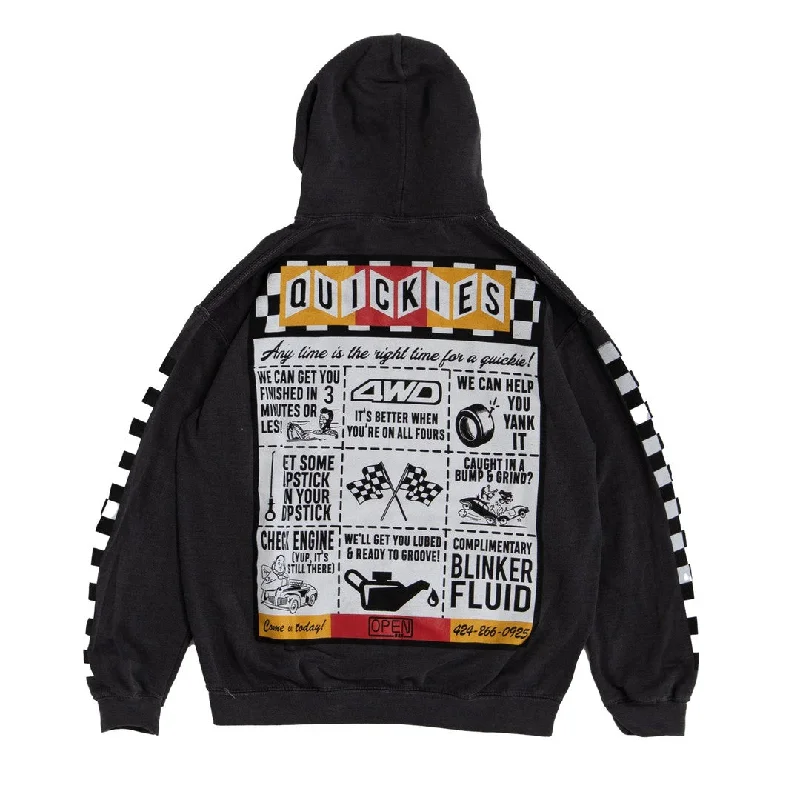 Women's sherpa - lined hoodie for extreme cold weather outdoor activitiesQuickies Hoodie Pigment Black Women's sherpa - lined hoodie for extreme cold weather outdoor activitiesQuickies Hoodie Pigment Black