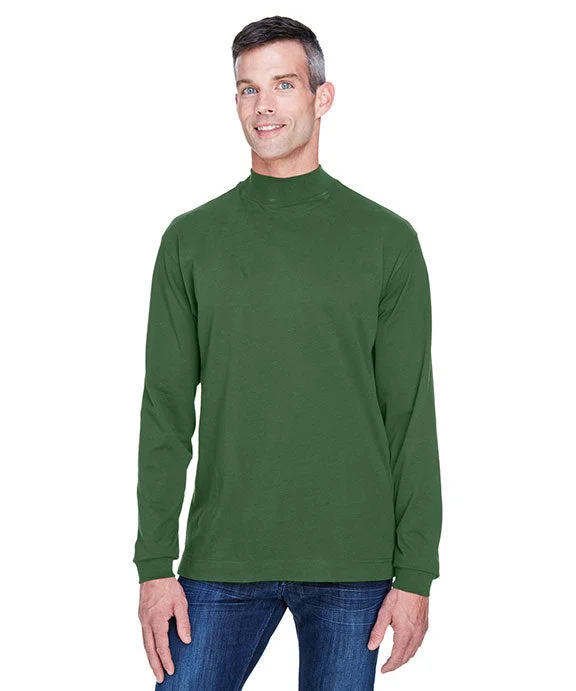 D420 - Devon & Jones Adult Sueded Cotton Jersey Mock Turtleneck | Forest