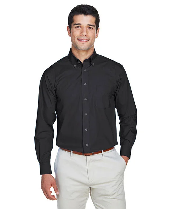 D620 - Devon & Jones Mens Crown Woven Collection™ Solid Broadcloth Shirt | Black