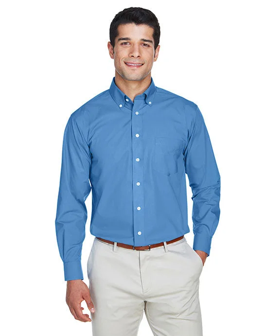 D620 - Devon & Jones Mens Crown Woven Collection™ Solid Broadcloth Shirt | French Blue