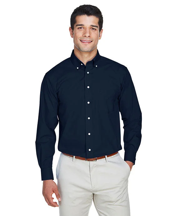 D620 - Devon & Jones Mens Crown Woven Collection™ Solid Broadcloth Shirt | Navy