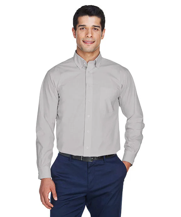 D620 - Devon & Jones Mens Crown Woven Collection™ Solid Broadcloth Shirt | Silver