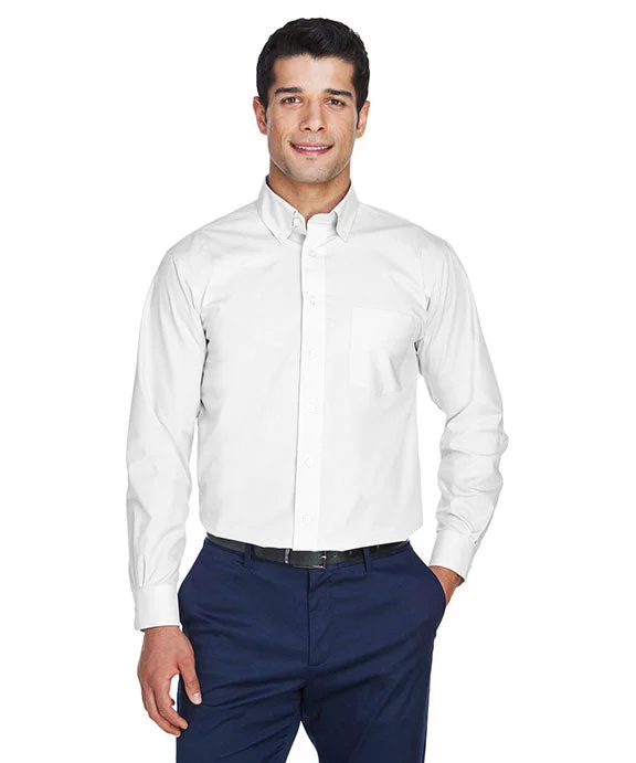 D620 - Devon & Jones Mens Crown Woven Collection™ Solid Broadcloth Shirt | White