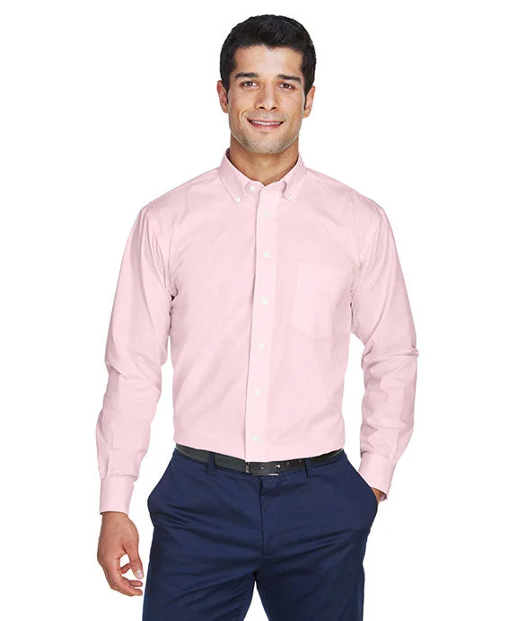 D630 - Devon & Jones Mens Crown Woven Collection™ Solid Oxford | Pink