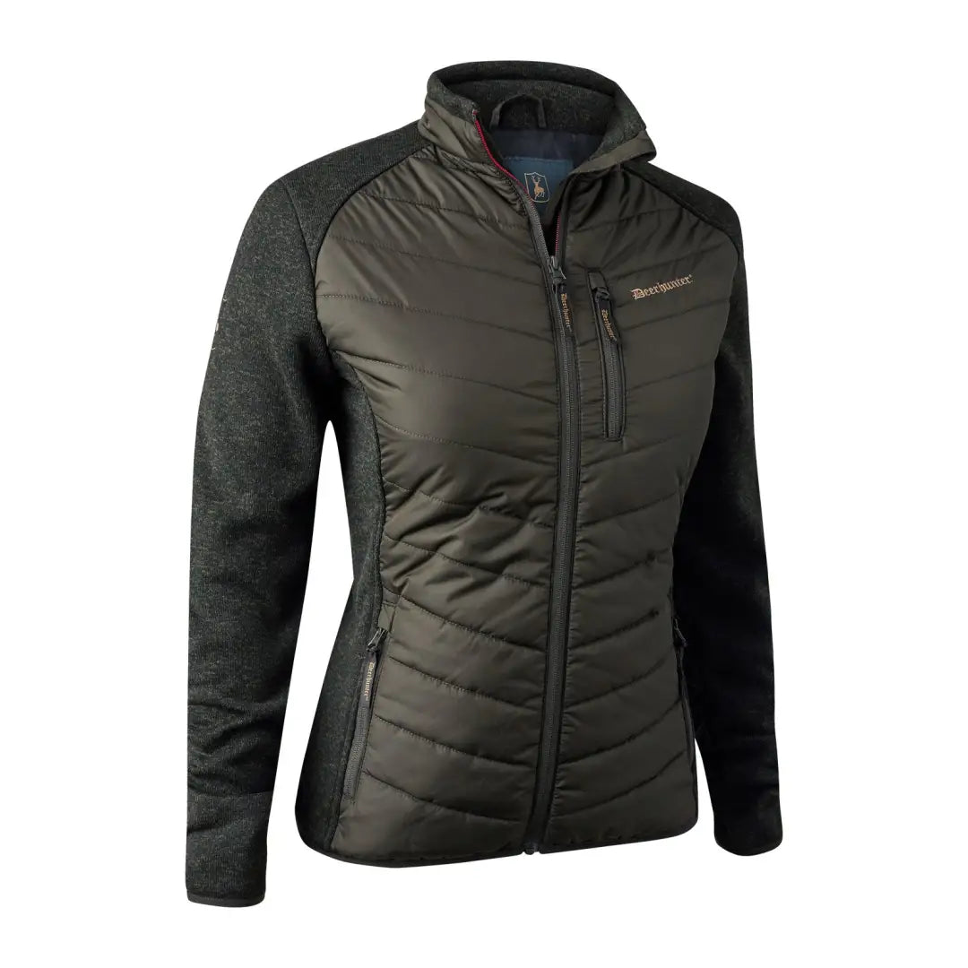 Women's cropped leather jackets with silver zippers for a punk - inspired outfitDeerhunter Lady Caroline Padded Jacket Women's cropped leather jackets with silver zippers for a punk - inspired outfitDeerhunter Lady Caroline Padded Jacket