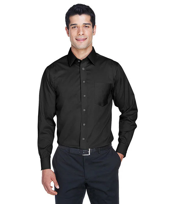 DG530 - Devon & Jones Mens Crown Woven Collection™ Solid Stretch Twill | Black