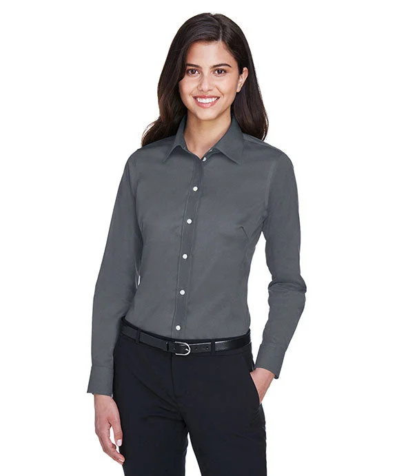 DG530W - Devon & Jones Ladies Crown Woven Collection™ Solid Stretch Twill | Graphite