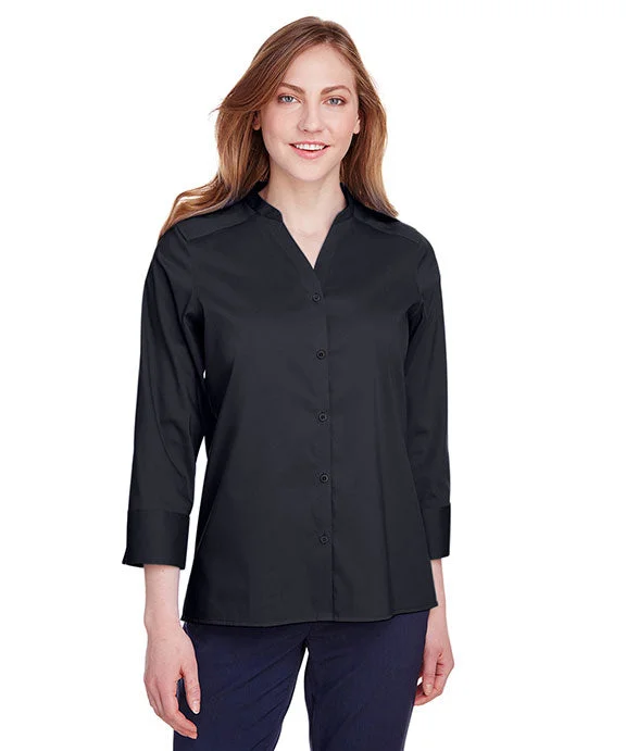 DG560W - Devon & Jones Ladies Crown Collection™ Stretch Broadcloth 3/4 Sleeve Blouse