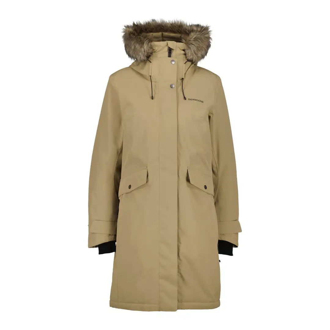 Women's long - line cardigan jackets in a soft knit for a cozy and elegant lookDidriksons Erika Womens Parka 3 Women's long - line cardigan jackets in a soft knit for a cozy and elegant lookDidriksons Erika Womens Parka 3