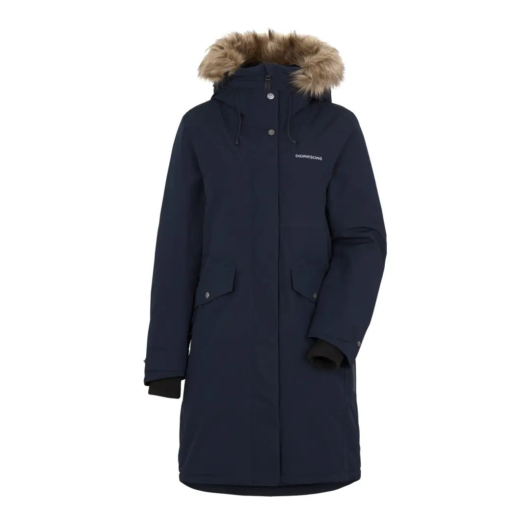 Women's denim jackets with distressed details for a casual and edgy lookDidriksons Erika Womens Parka 3