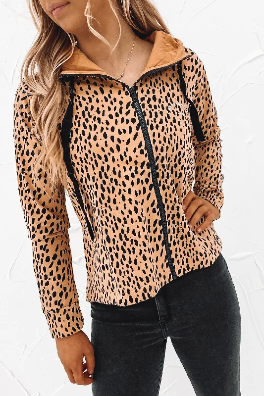 Women's denim jackets with a patchwork design for a bohemian and artsy styleDion Jacket Toffee Leopard Women's denim jackets with a patchwork design for a bohemian and artsy styleDion Jacket Toffee Leopard