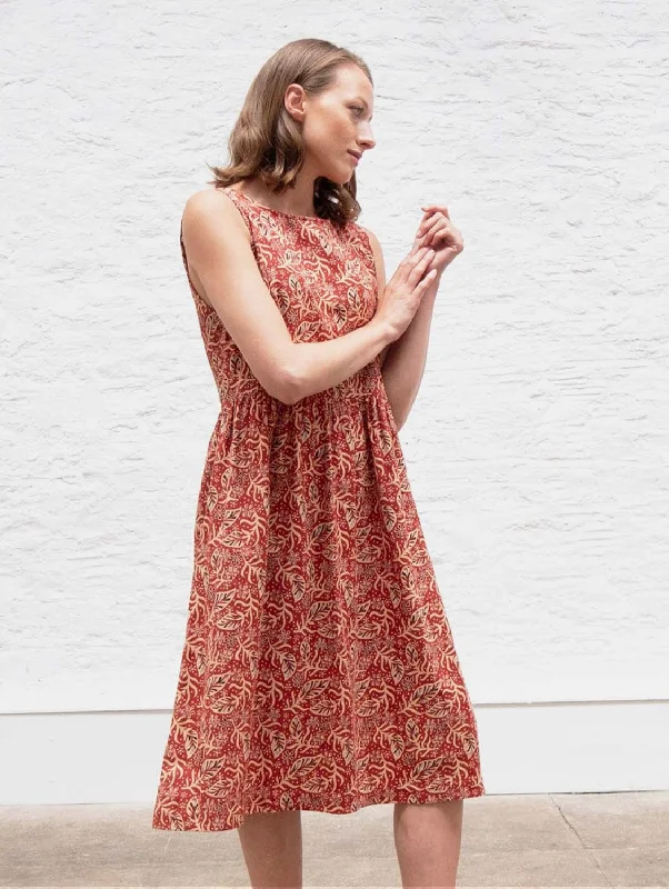 Leather women jumpsuits for a bold and confident appearanceElaine Cotton Day Dress | Batik Print