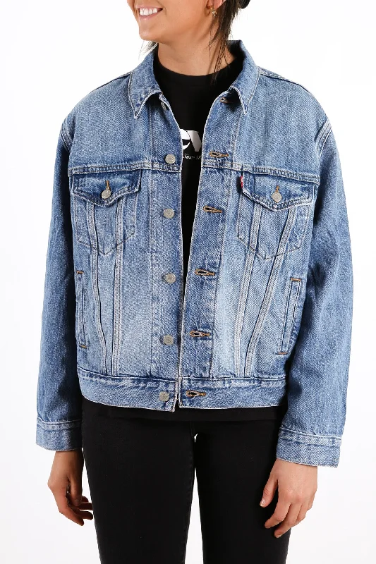 Women's military - style jackets with epaulets for a tough and fashionable appearanceEx-Boyfriend Trucker Jacket Soft As Butter Women's military - style jackets with epaulets for a tough and fashionable appearanceEx-Boyfriend Trucker Jacket Soft As Butter