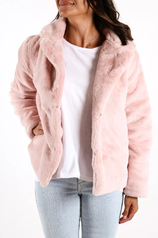 Women's long - line cardigan jackets in a soft knit for a cozy and elegant lookFern Jacket Blush Women's long - line cardigan jackets in a soft knit for a cozy and elegant lookFern Jacket Blush