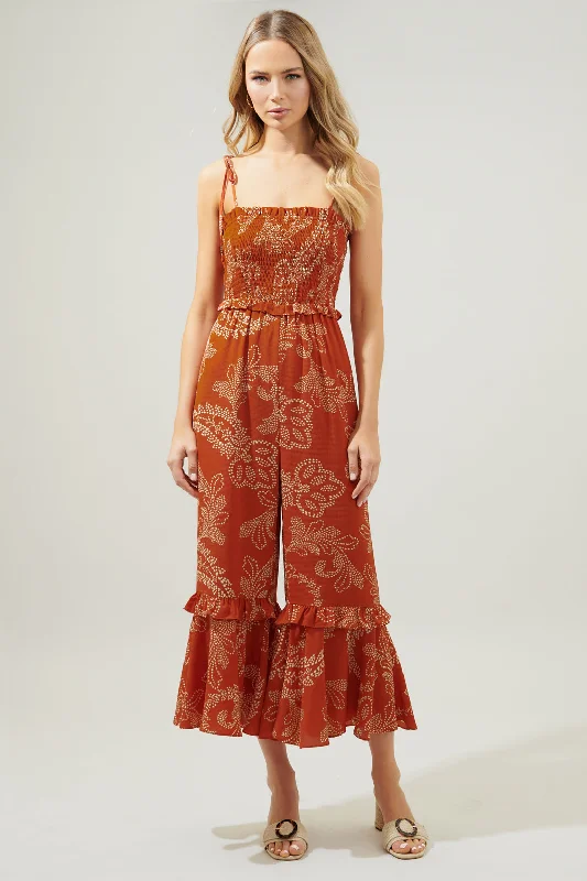 Plaid women jumpsuits for fall business casual wearGinger Paisley Jadora Smocked Tie Strap Cropped Jumpsuit Plaid women jumpsuits for fall business casual wearGinger Paisley Jadora Smocked Tie Strap Cropped Jumpsuit