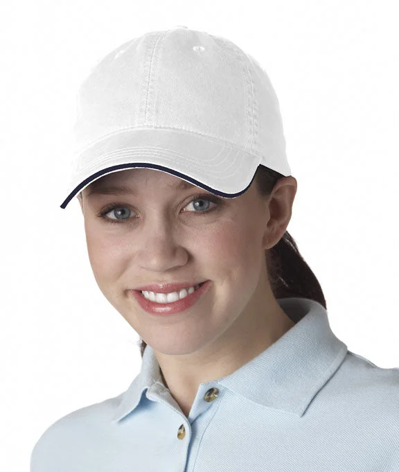 Women's sweatshirt with a mesh panel insert for breathability during workouts8104 UltraClub Classic Cut Chino Cotton Twill Unconstructed Sandwich Cap | White/Navy Women's sweatshirt with a mesh panel insert for breathability during workouts8104 UltraClub Classic Cut Chino Cotton Twill Unconstructed Sandwich Cap | White/Navy