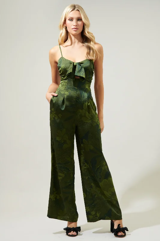 Women jumpsuits with tassel trims for a playful and fashionable touchIvy Tropics Raleigh Cut Out Straight Leg Jumpsuit Women jumpsuits with tassel trims for a playful and fashionable touchIvy Tropics Raleigh Cut Out Straight Leg Jumpsuit