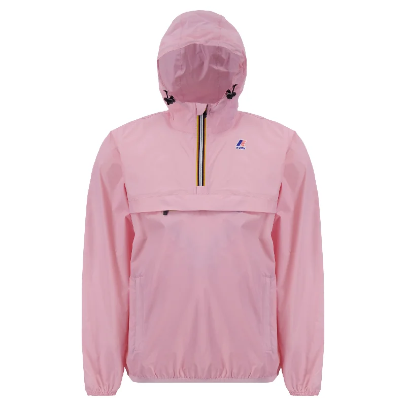 Women's quilted puffer jackets in a cropped silhouette for a modern twistLeon - Packable Quarter Zip Rain Jacket in Pink Women's quilted puffer jackets in a cropped silhouette for a modern twistLeon - Packable Quarter Zip Rain Jacket in Pink