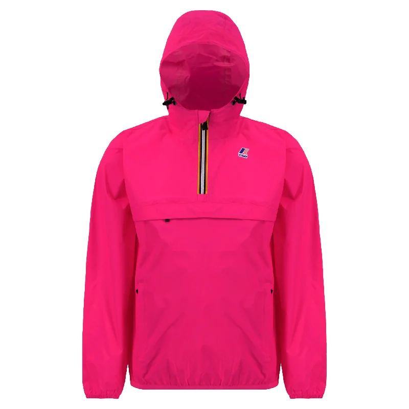 Women's bomber jackets with floral embroidery for a feminine and unique designLeon - Packable Quarter Zip Rain Jacket in Pink Intense Women's bomber jackets with floral embroidery for a feminine and unique designLeon - Packable Quarter Zip Rain Jacket in Pink Intense