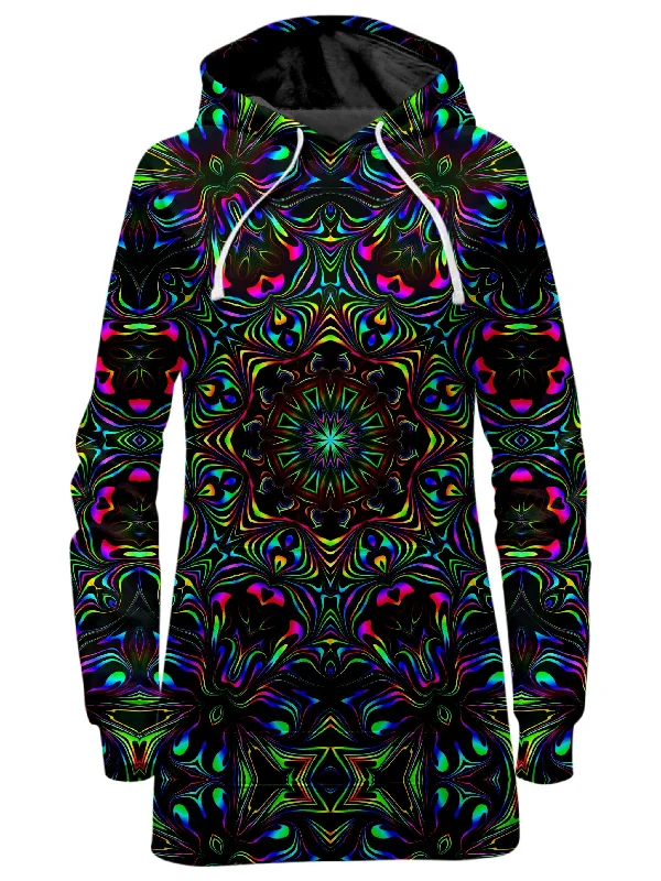 Women's cropped sweatshirt with a lace - trimmed hem for a romantic lookKaleidoscope Eyes Hoodie Dress Women's cropped sweatshirt with a lace - trimmed hem for a romantic lookKaleidoscope Eyes Hoodie Dress