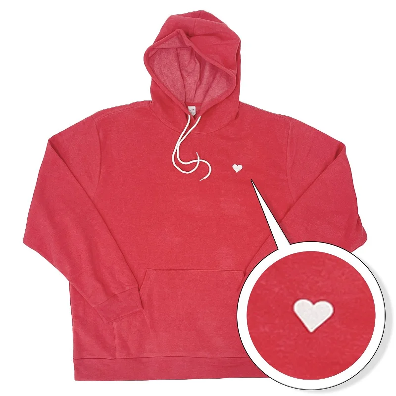 Little Heart Embroidered Giant Hoodie