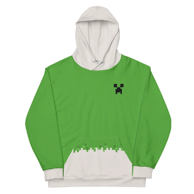 Cropped Women's Pullovers in a Sporty Style for Trendy OutfitsMinecraft Creeper Adult Pullover Hoodie Cropped Women's Pullovers in a Sporty Style for Trendy OutfitsMinecraft Creeper Adult Pullover Hoodie