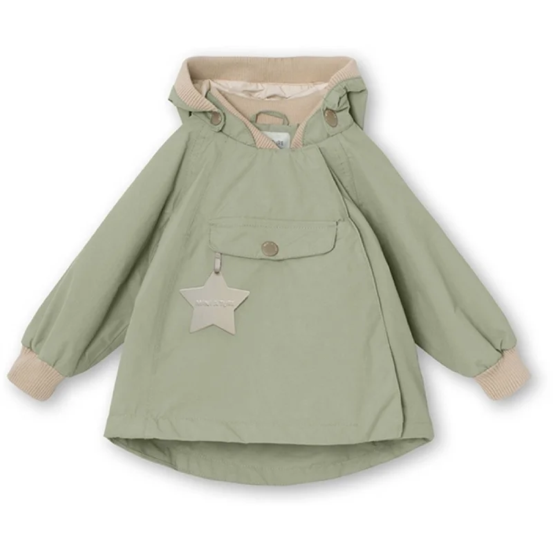 Women's cropped leather jackets with a fringe detail for a western - inspired outfitMINI A TURE Wai Spring Jacket Desert Sage Women's cropped leather jackets with a fringe detail for a western - inspired outfitMINI A TURE Wai Spring Jacket Desert Sage