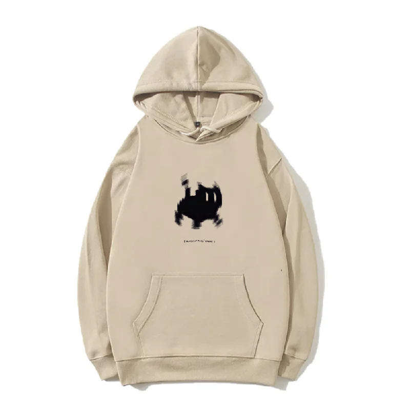 Women's fleece - lined hoodie with thumbholes for warmth in winterGrumpy Kitty Print Hoodie