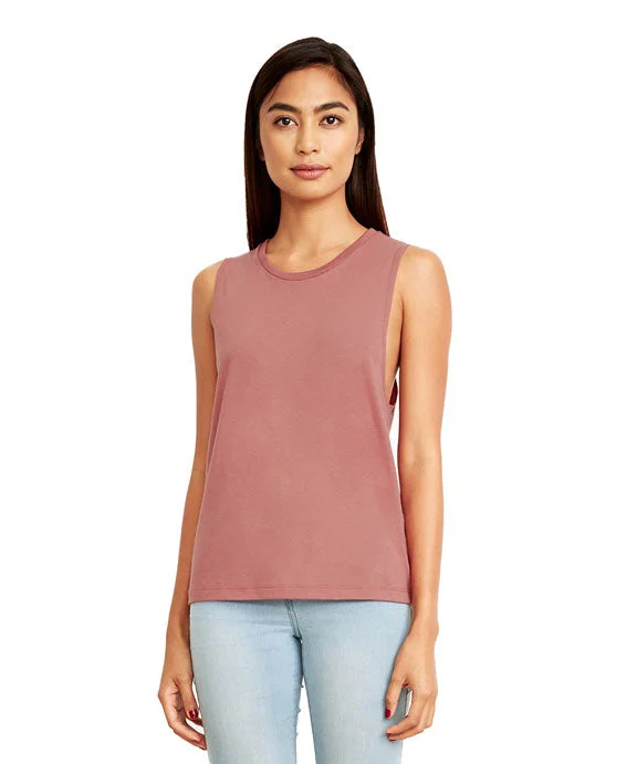 Women's mock - neck sweatshirt made of moisture - wicking material for fitness useN5013 - Next Level Ladies Festival Muscle Tank Top | Smoked Paprika Women's mock - neck sweatshirt made of moisture - wicking material for fitness useN5013 - Next Level Ladies Festival Muscle Tank Top | Smoked Paprika