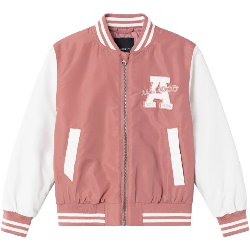 Women's cropped satin jackets in pastel shades for a glamorous evening outName It Withered Rose Main Bomber Jacket Women's cropped satin jackets in pastel shades for a glamorous evening outName It Withered Rose Main Bomber Jacket