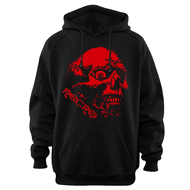 Women's Mock Neck Pullovers in Satin Fabric for EleganceNecro "Pre-Fix Skull" Pullover Hoodie Women's Mock Neck Pullovers in Satin Fabric for EleganceNecro "Pre-Fix Skull" Pullover Hoodie