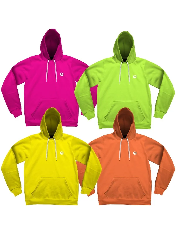 Plus Size Women's Pullovers with Pockets for PracticalityNeon Unisex Pullover Hoodies Plus Size Women's Pullovers with Pockets for PracticalityNeon Unisex Pullover Hoodies