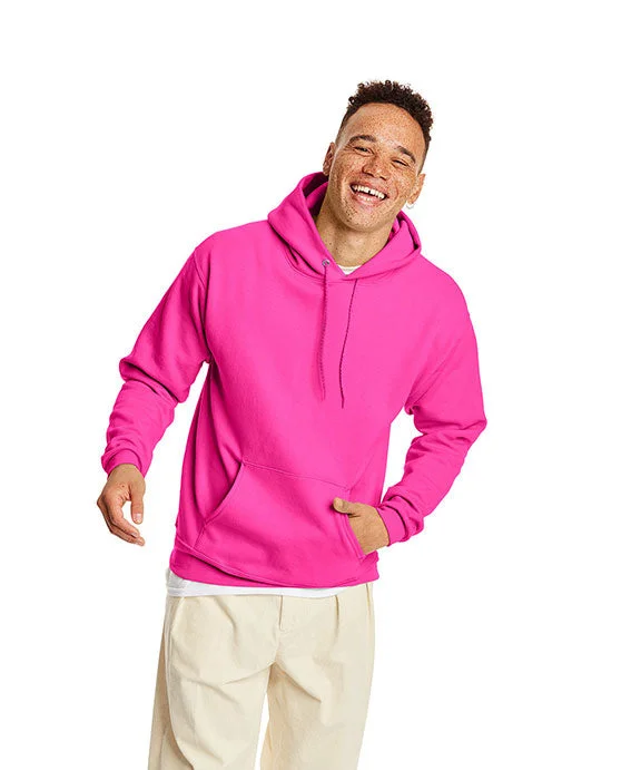 Women's long - sleeve cropped sweatshirt with ribbed cuffs for a snug fitP170 - Hanes Adult ComfortBlend® EcoSmart® Hooded Pullover | Safety Pink Women's long - sleeve cropped sweatshirt with ribbed cuffs for a snug fitP170 - Hanes Adult ComfortBlend® EcoSmart® Hooded Pullover | Safety Pink