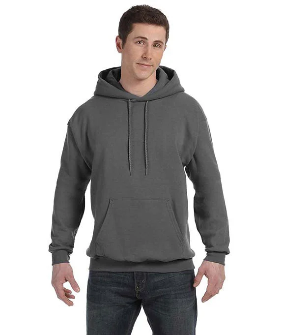 Women's sweatshirt with a mesh panel insert for breathability during workoutsP170 - Hanes Adult ComfortBlend® EcoSmart® Hooded Pullover | Smoke Grey Women's sweatshirt with a mesh panel insert for breathability during workoutsP170 - Hanes Adult ComfortBlend® EcoSmart® Hooded Pullover | Smoke Grey