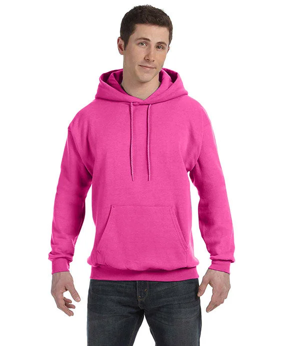 Women's hoodie with a glittery print for a glamorous and sparkly appearanceP170 - Hanes Adult ComfortBlend® EcoSmart® Hooded Pullover | Wow Pink