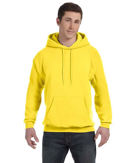 Women's sweatshirt with a mesh panel insert for breathability during workoutsP170 - Hanes Adult ComfortBlend® EcoSmart® Hooded Pullover | Yellow Women's sweatshirt with a mesh panel insert for breathability during workoutsP170 - Hanes Adult ComfortBlend® EcoSmart® Hooded Pullover | Yellow