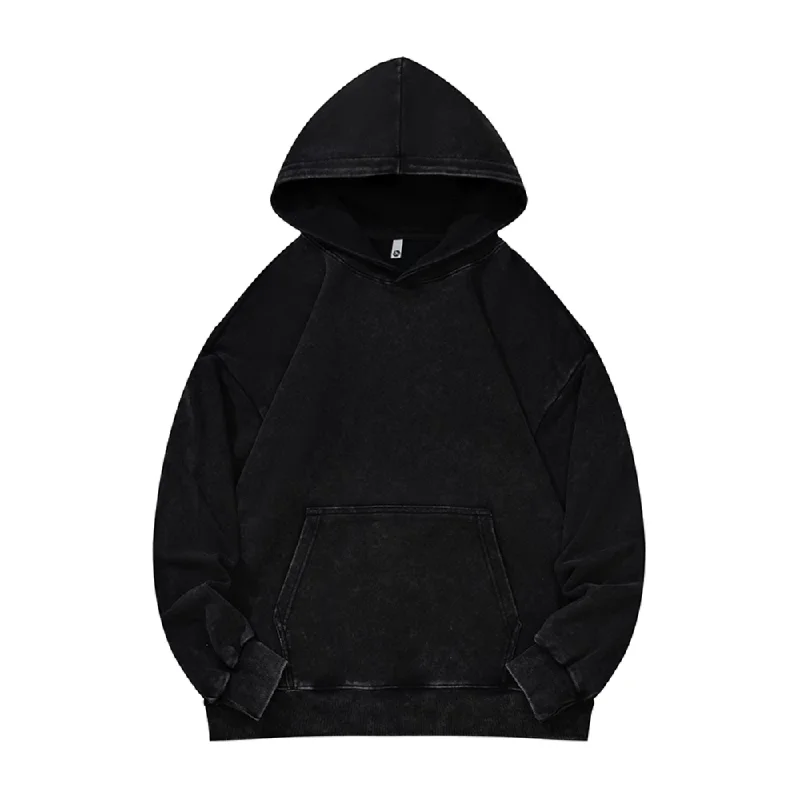 Women's oversized cropped hoodie with drawstrings for a trendy lookSimple washed hoodie Women's oversized cropped hoodie with drawstrings for a trendy lookSimple washed hoodie