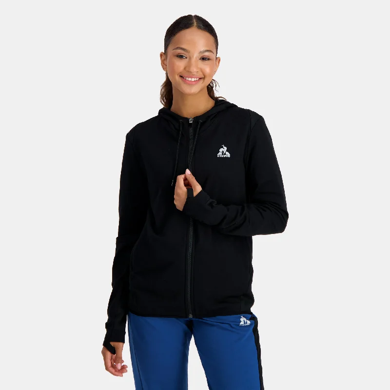 2310664-TRAINING LF FZ Hoody N°3 W black | Sweat zippé à capuche Femme