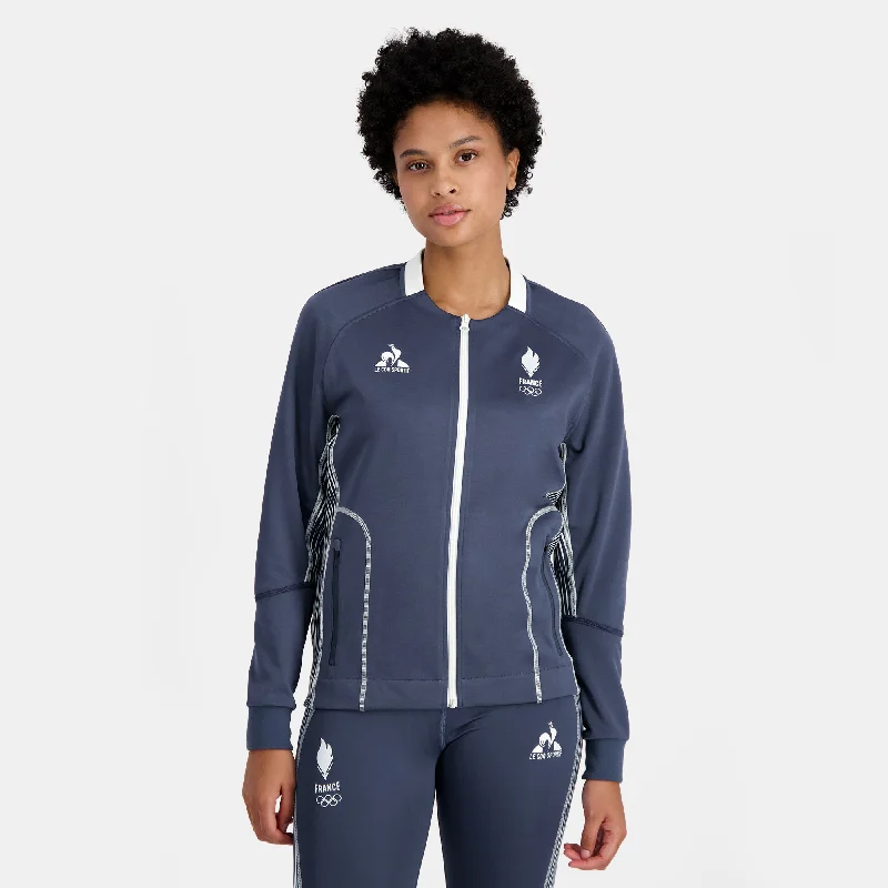 2410142-O TRAINING FZ Sweat N°2 W insignia blue | Veste training polyester Équipe de France Femme