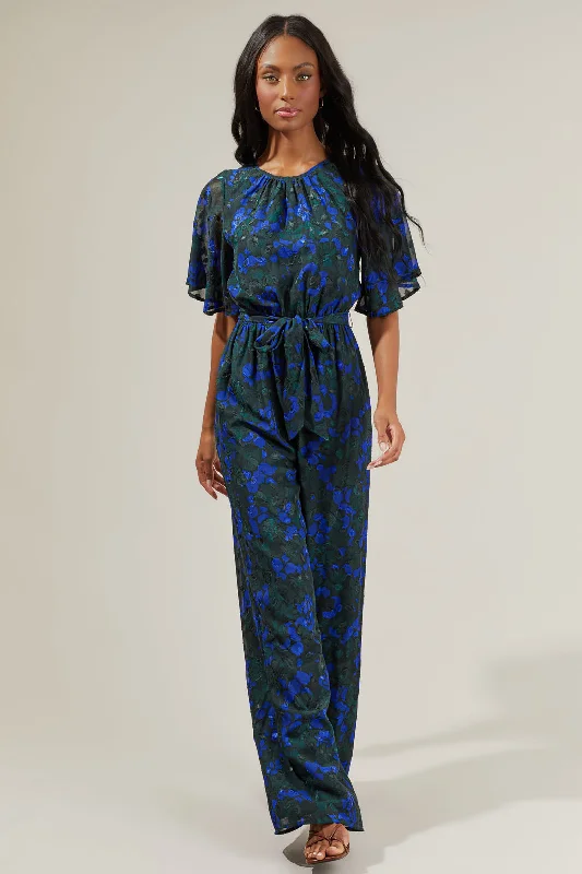 Floral print women jumpsuits for spring garden partiesSweetwater Floral Organza Short Sleeve Jumpsuit Floral print women jumpsuits for spring garden partiesSweetwater Floral Organza Short Sleeve Jumpsuit