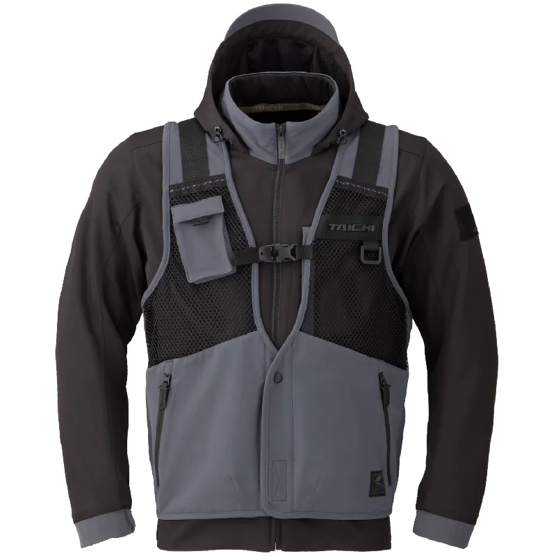 Women's military - style jackets with epaulets for a tough and fashionable appearanceTAICHI RSJ347 OVERLAP MESH PARKA Women's military - style jackets with epaulets for a tough and fashionable appearanceTAICHI RSJ347 OVERLAP MESH PARKA