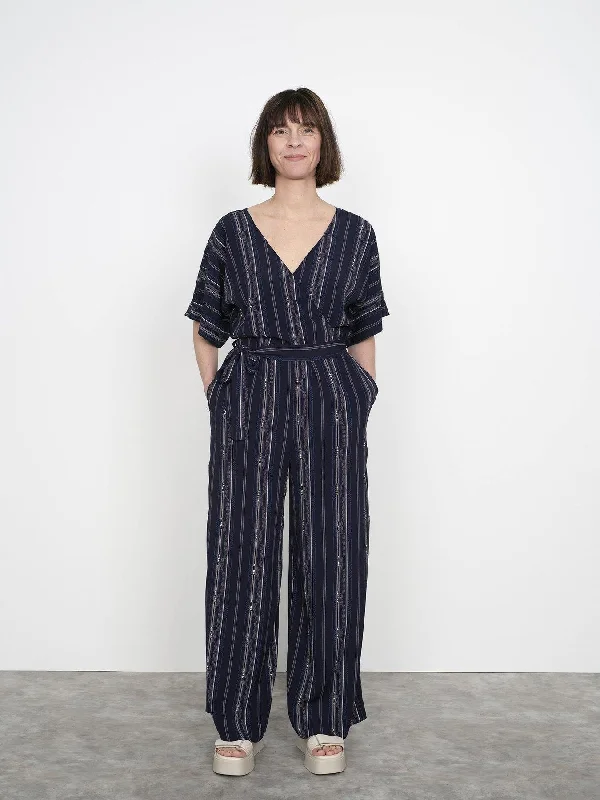 Women jumpsuits with patchwork designs for a unique and creative styleThe Assembly Line Wide-leg Jumpsuit Women jumpsuits with patchwork designs for a unique and creative styleThe Assembly Line Wide-leg Jumpsuit