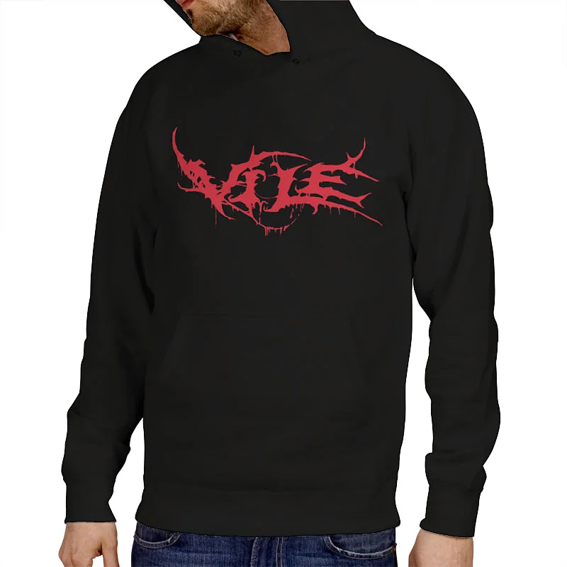 Women's Mock Neck Pullovers in Satin Fabric for EleganceVile "Logo" Pullover Hoodie