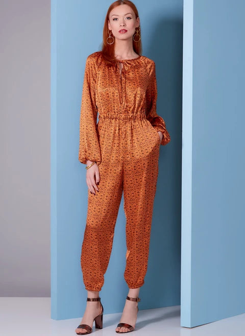 Women jumpsuits with asymmetric hems on the pants for a fashion - forward and dynamic lookVogue Jumpsuit V1851 Women jumpsuits with asymmetric hems on the pants for a fashion - forward and dynamic lookVogue Jumpsuit V1851